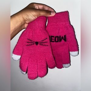 Pink Cat Gloves